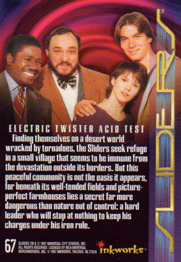 Sliders Inkworks Sliders The Third Season Electric Twister Acid Test
