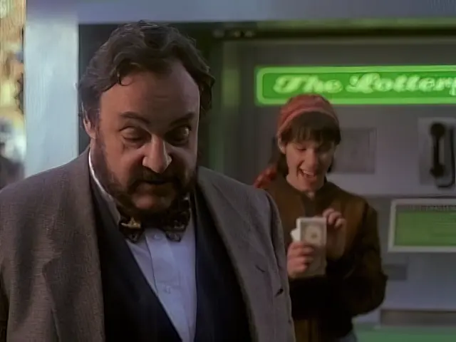 The Professor and Wade try their hand at The Lottery ATM in the Sliders episode Luck of the Draw